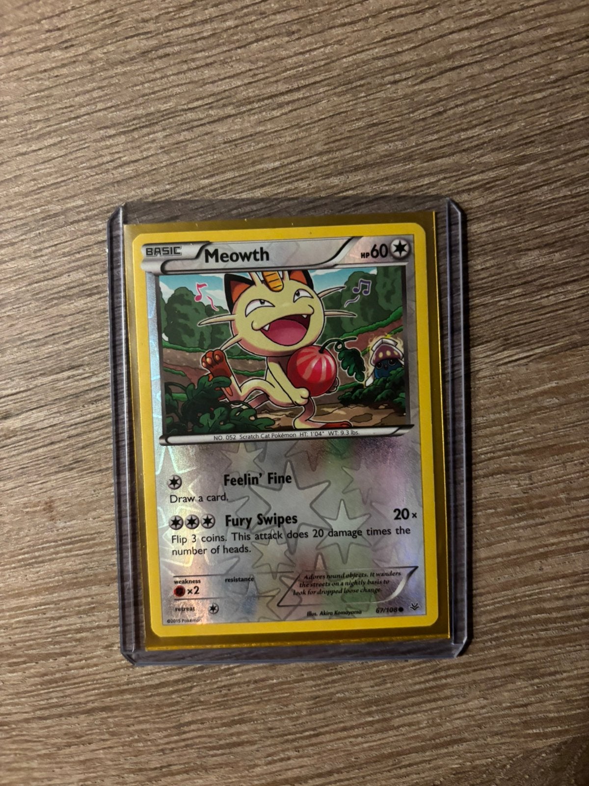 Meowth Reverse Holo Roaring Skies 67/108, Ophalen of Verzenden, Zo goed als nieuw