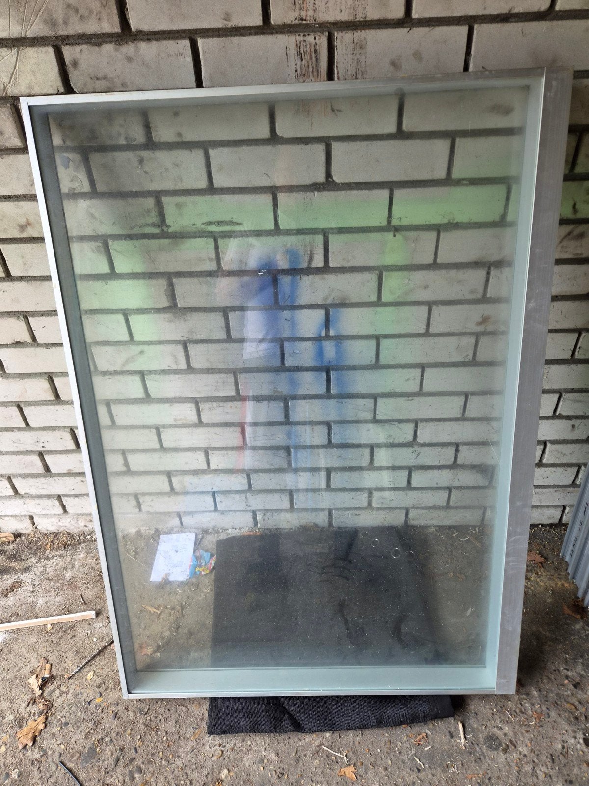 Dubbele ramen in aluminium frame, Doe-het-zelf en Verbouw, Glas en Ramen, Ophalen, 160 cm of meer, Gevelraam of Ruit, 160 cm of meer