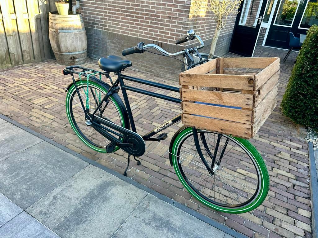 Burgers transportfiets met krat - Super Gaaf, Fietsen en Brommers, Fietsen | Heren | Herenfietsen, Terugtraprem, Versnellingen