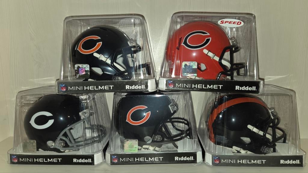 Chicago Bears Riddell Mini Helmets Helmen NFL, Ophalen of Verzenden, Zo goed als nieuw, Overige sporten, Overige typen