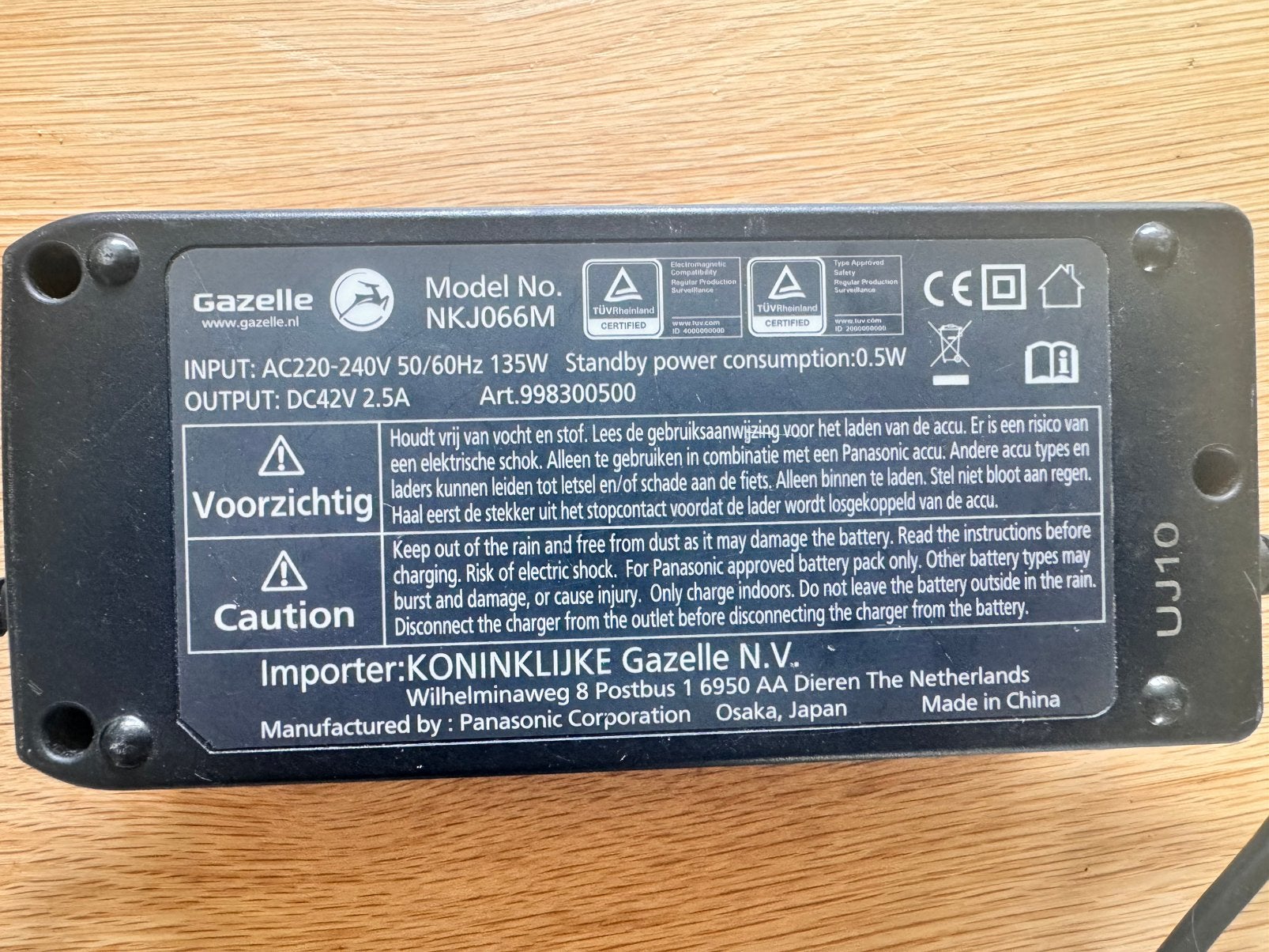 Gazelle elektrische fiets oplader werkt goed bike charger, Ophalen of Verzenden, Zo goed als nieuw