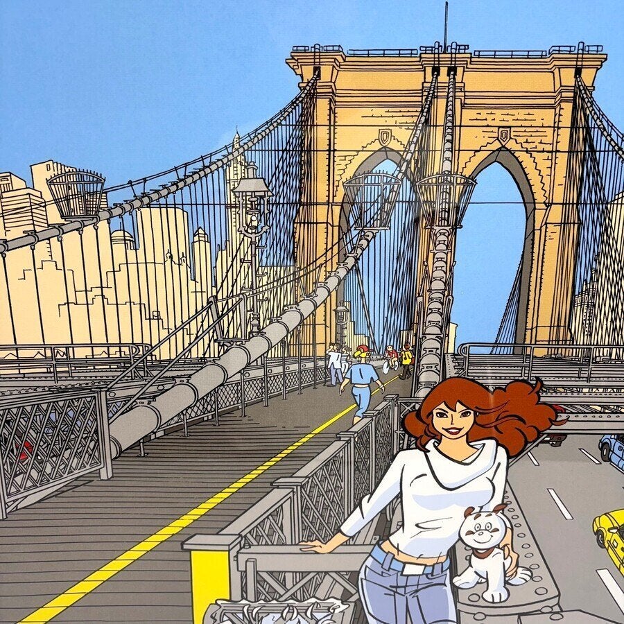Henk Kuijpers (1946) - Franka 'Brooklyn Bridge', Ophalen of Verzenden
