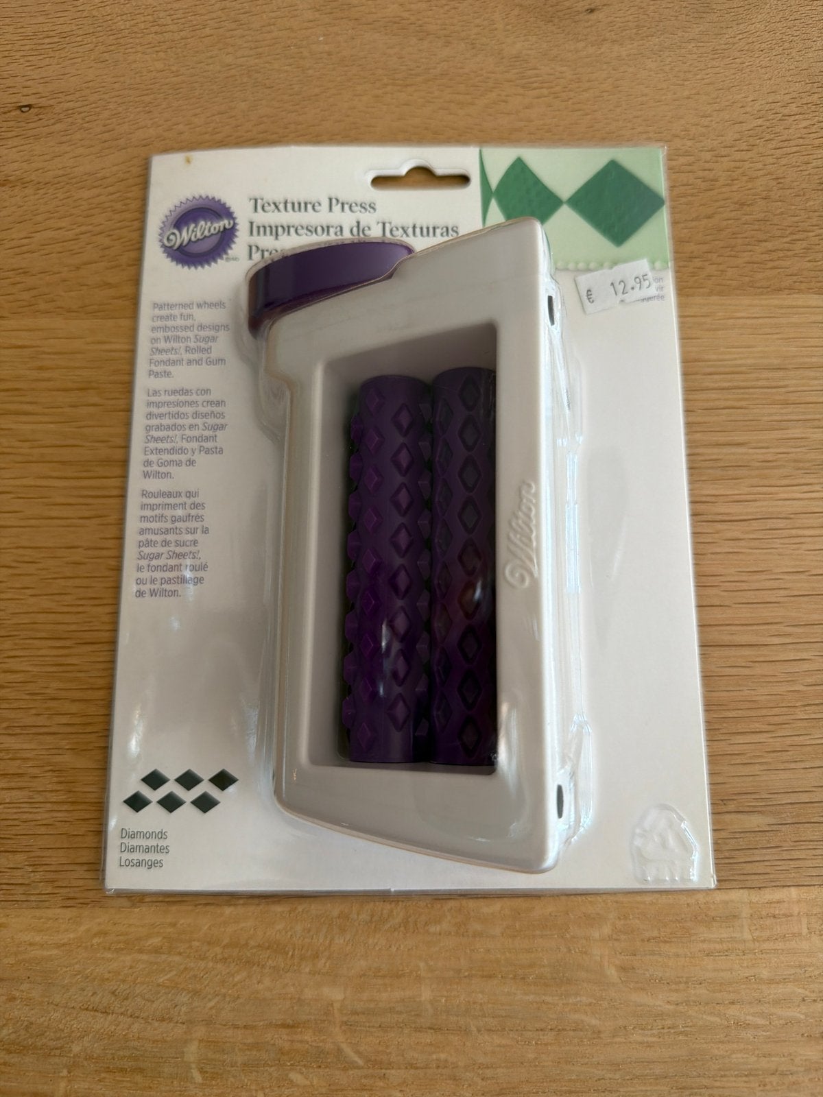 Wilton Texture Press - Diamanten Patroon, Ophalen of Verzenden, Nieuw, Taarten of Cupcakes, Versiering
