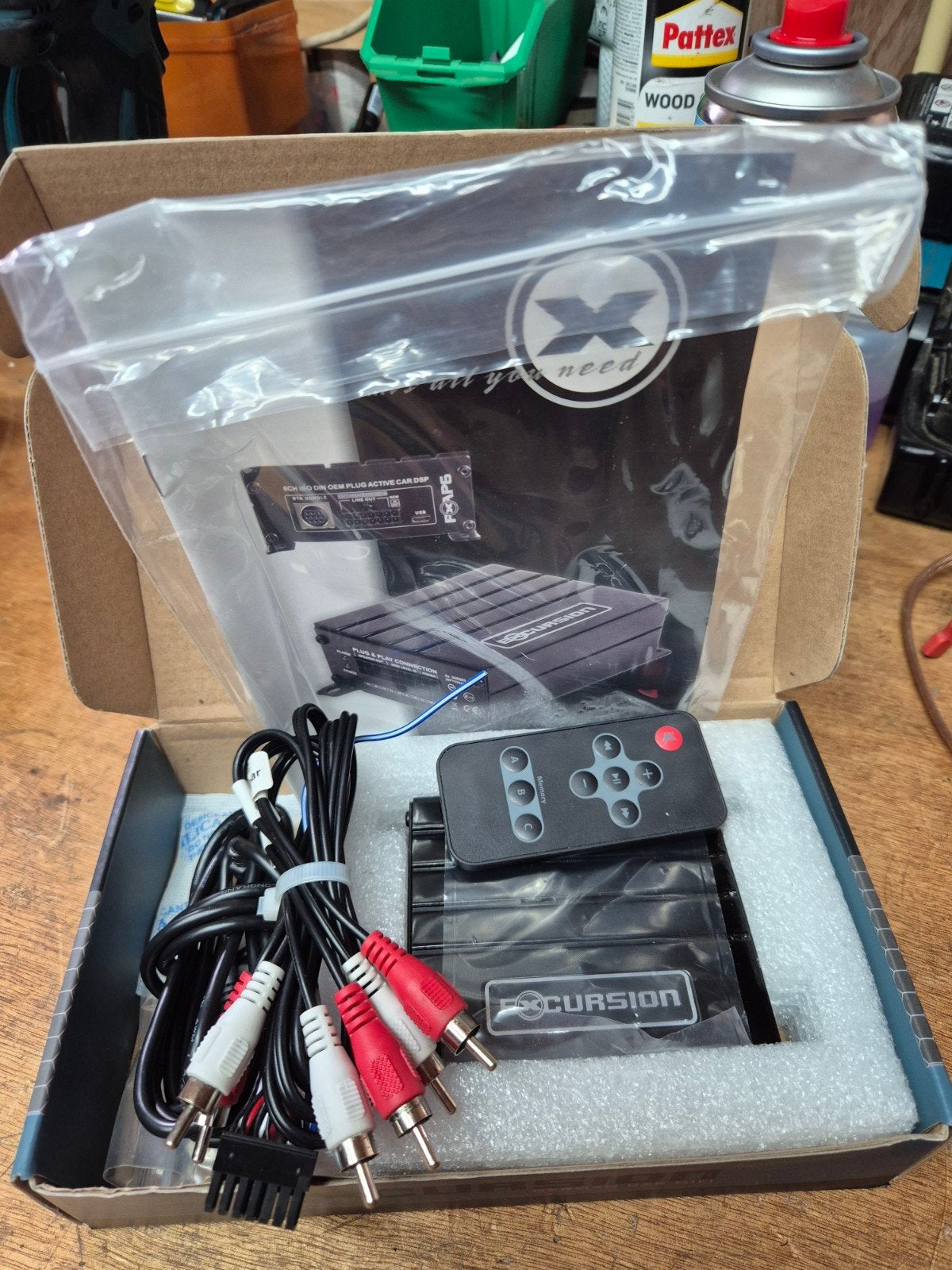 Excursion FX1AP6 DSP Versterker met Kabelset & Bluetooth, Auto diversen, Autospeakers, Ophalen of Verzenden