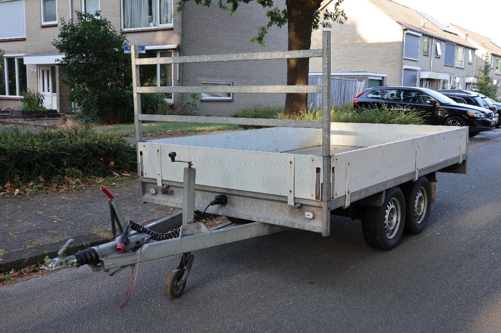 Tandemasser Plateauwagen aanhanger stalen bodem!! Marge!!, Ophalen, Gebruikt
