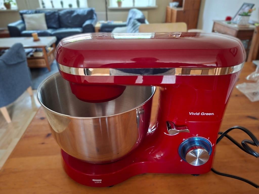 Vivid Green keukenmachine, 4 liter of meer, Ophalen, Zo goed als nieuw, 3 snelheden of meer