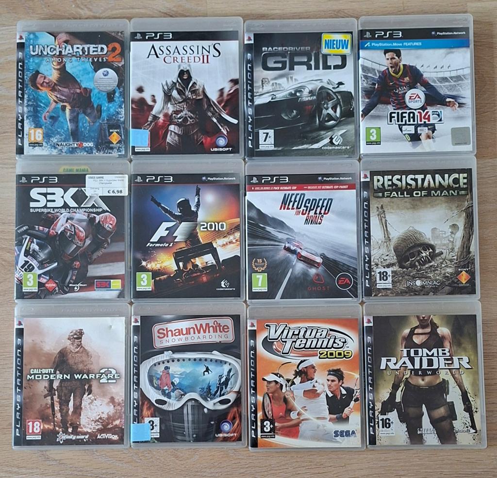 PS3 Games Bundel: 12 topgames in één koop, Online, Gebruikt, Vanaf 18 jaar, Overige genres