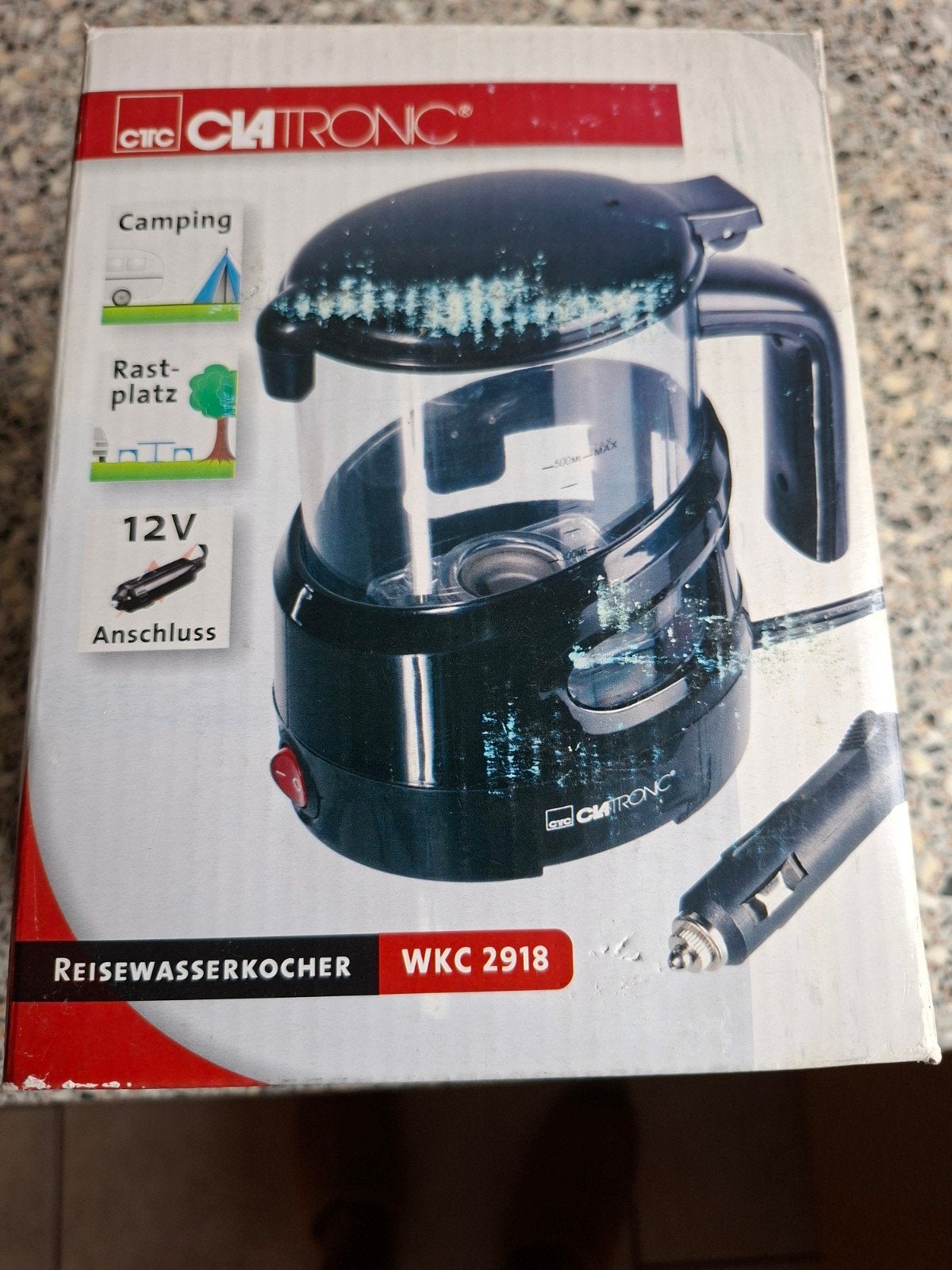Clatronic Reisewaterkoker WKC 2918 - 12V voor onderweg, Ophalen of Verzenden, Nieuw