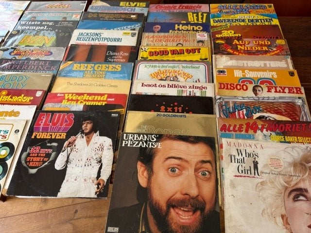 50x lp van alles wat elvis, schlager, madonna,grimm, Ophalen of Verzenden, Gebruikt, LP