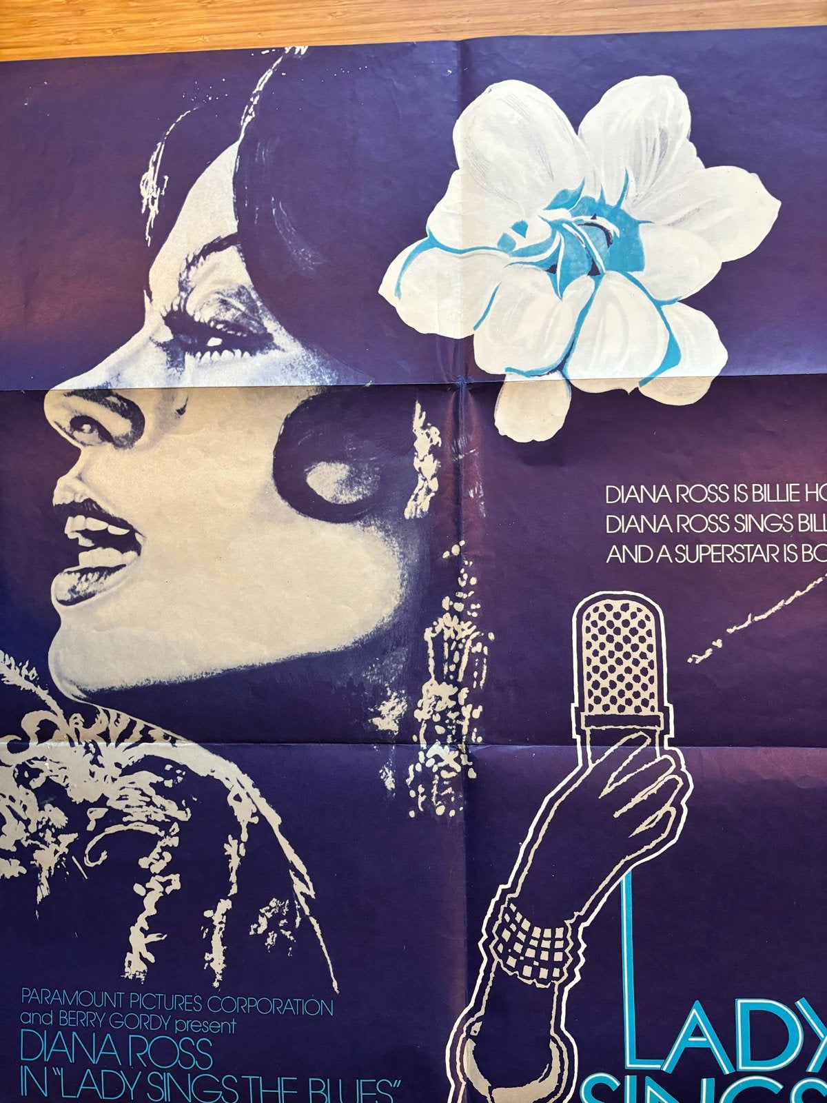 Diana Ross - Lady Sings the Blues - Originele Poster 1973, Verzamelen, Deurposter of groter, Ophalen of Verzenden, Film en Tv