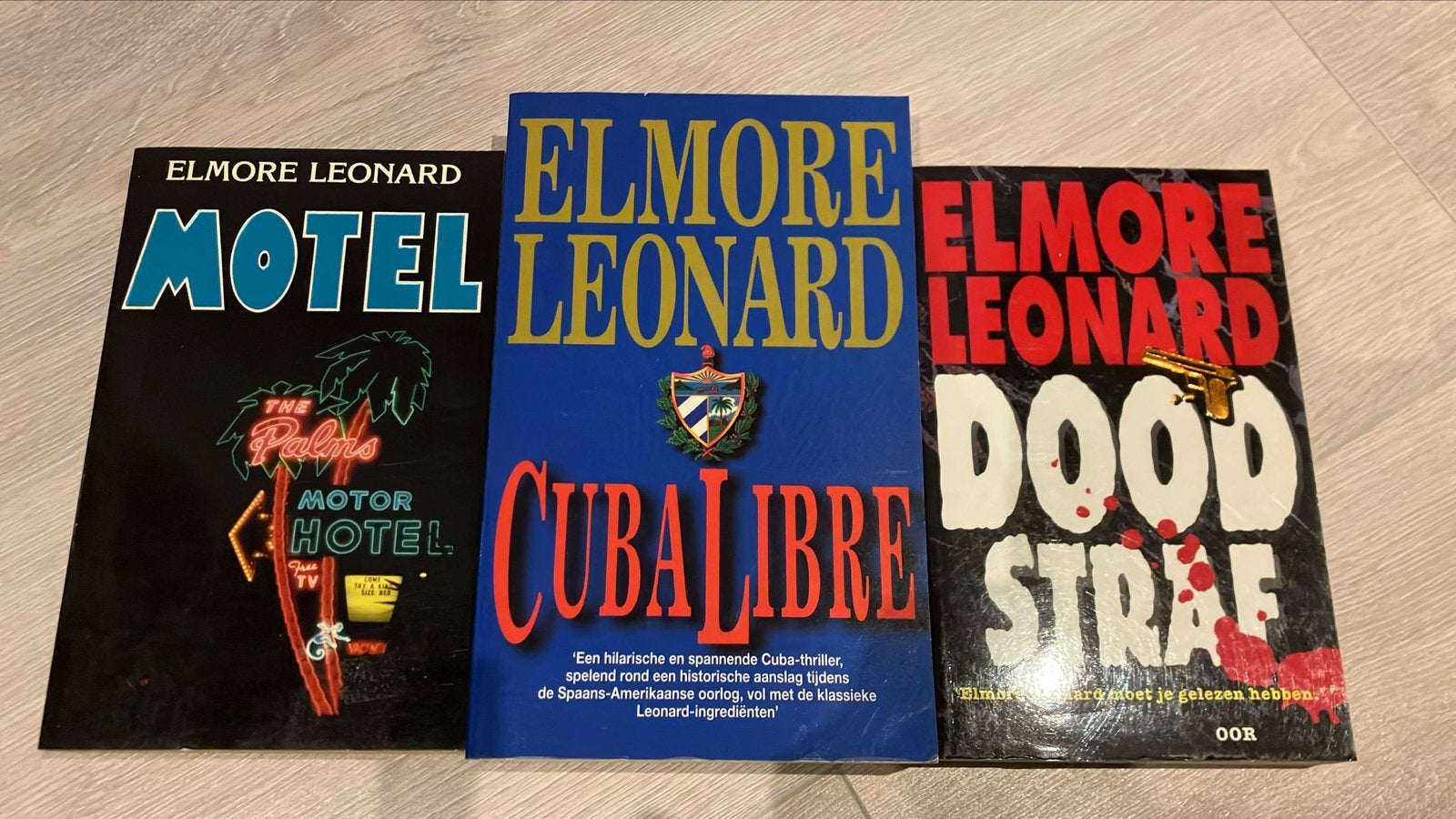 Elmore Leonard boeken pakket Cuba Libre + Motel + Doodstraf, Boeken, Ophalen of Verzenden, Zo goed als nieuw