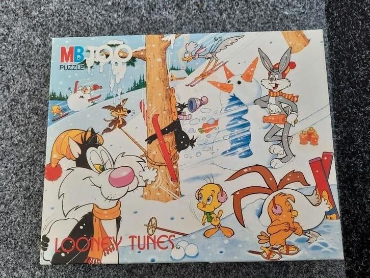 Looney Tunes Puzzel 100 Stukjes - Winterplezier, Ophalen, Meer dan 50 stukjes, Gebruikt, 6 jaar of ouder