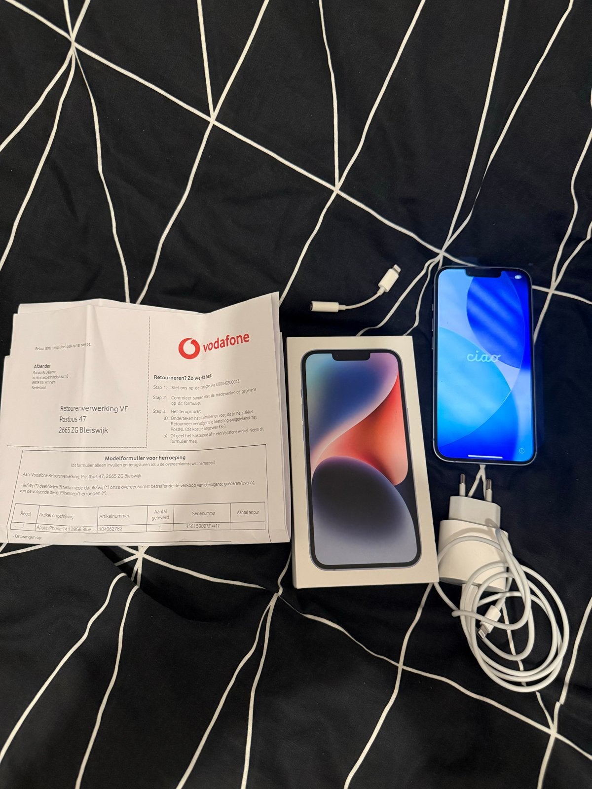 iPhone 14 128 GB Blauw - Zo goed als nieuw, Ophalen, 128 GB, Blauw, Zo goed als nieuw
