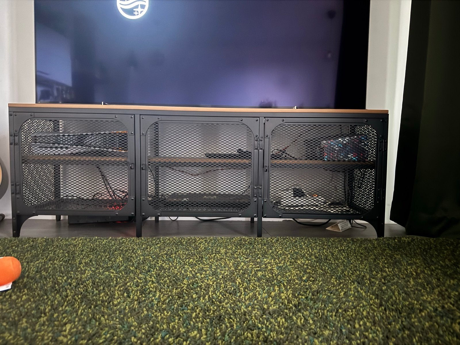 IKEA FJÄLLBO TV-meubel, zwart, 150x36x54 cm, Ophalen, Gebruikt, 100 tot 150 cm, Minder dan 100 cm