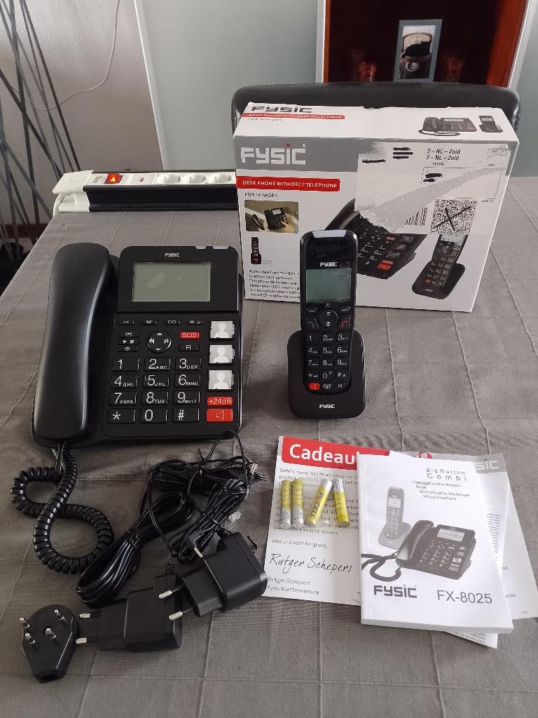 Fysic Seniorentelefoon DECT-FX8025-Nieuw in doos, Ophalen of Verzenden, Nieuw, 1 handset