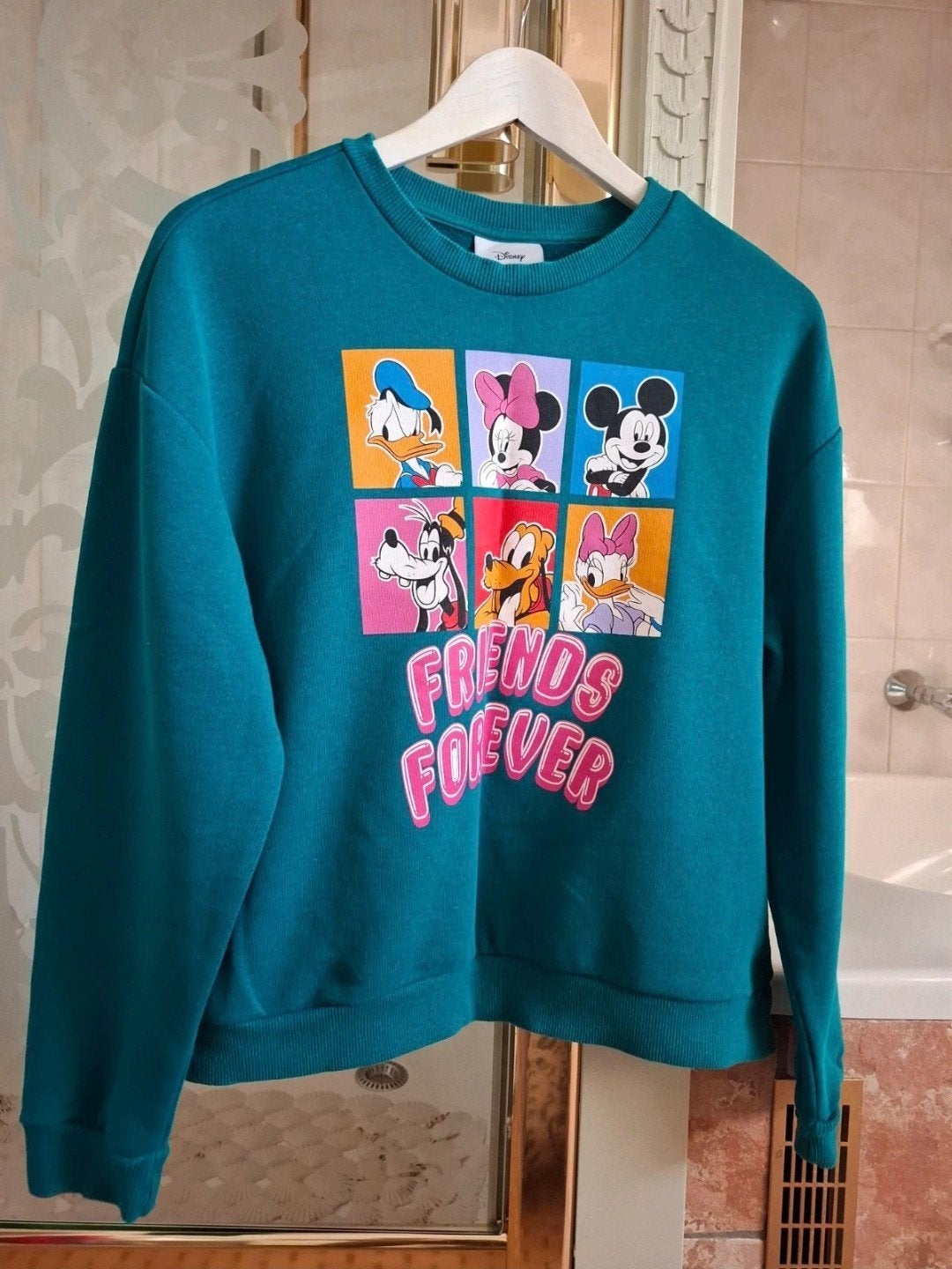 Smaragdgroene Disney Sweatshirt van Katoenmix – Maat 36/38, Kleding | Dames, Disney, Ophalen of Verzenden, Zo goed als nieuw, Maat 36 (S)