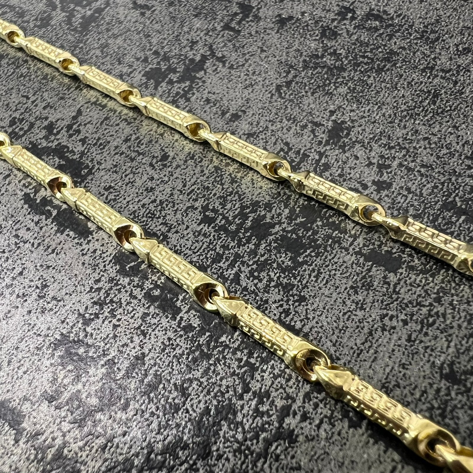 18k gouden ketting versace schakel goud, Ophalen of Verzenden, Goud