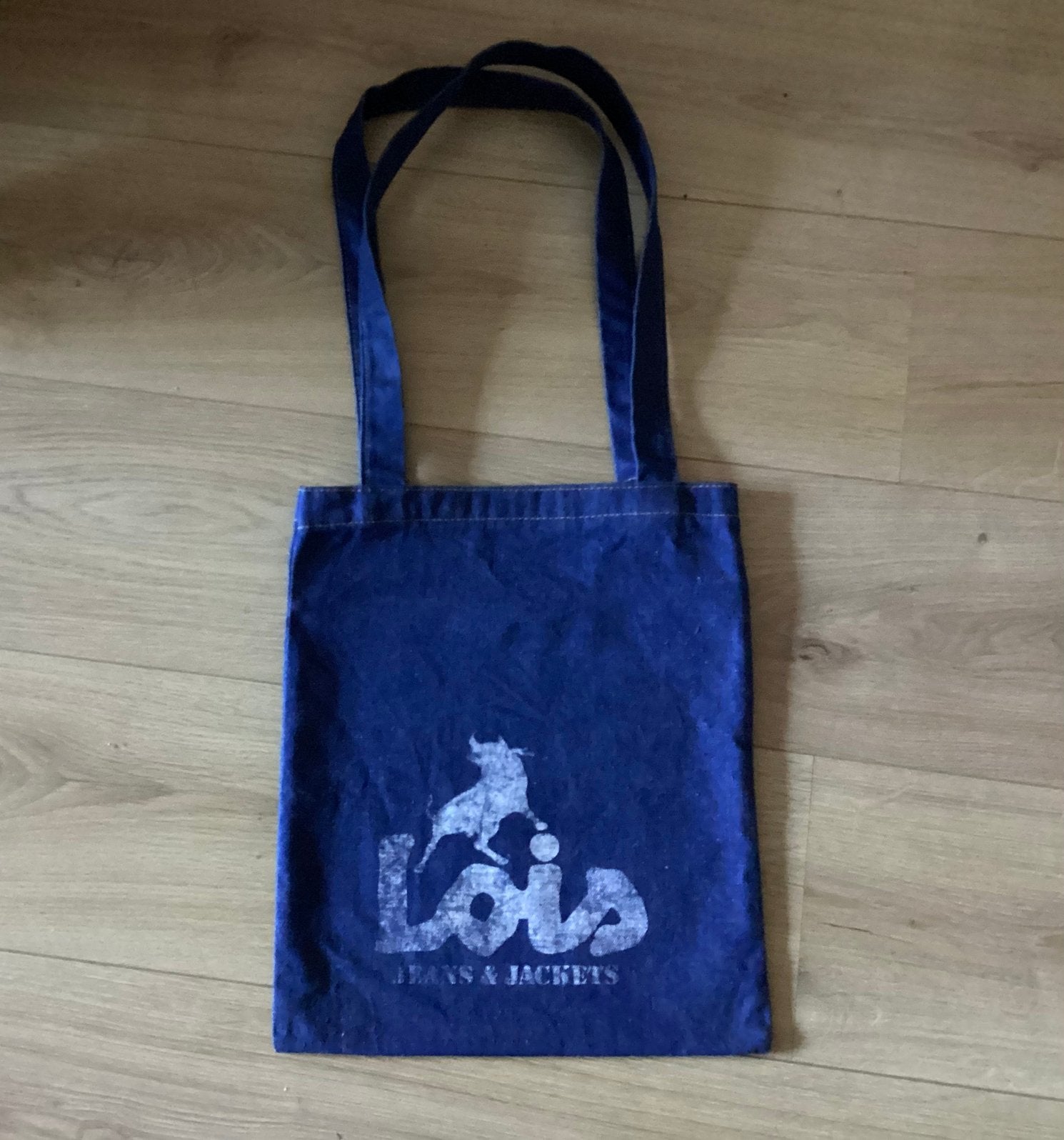 Vintage Lois jeans & jackets denim tas, Ophalen, Gebruikt, Blauw, Handtas