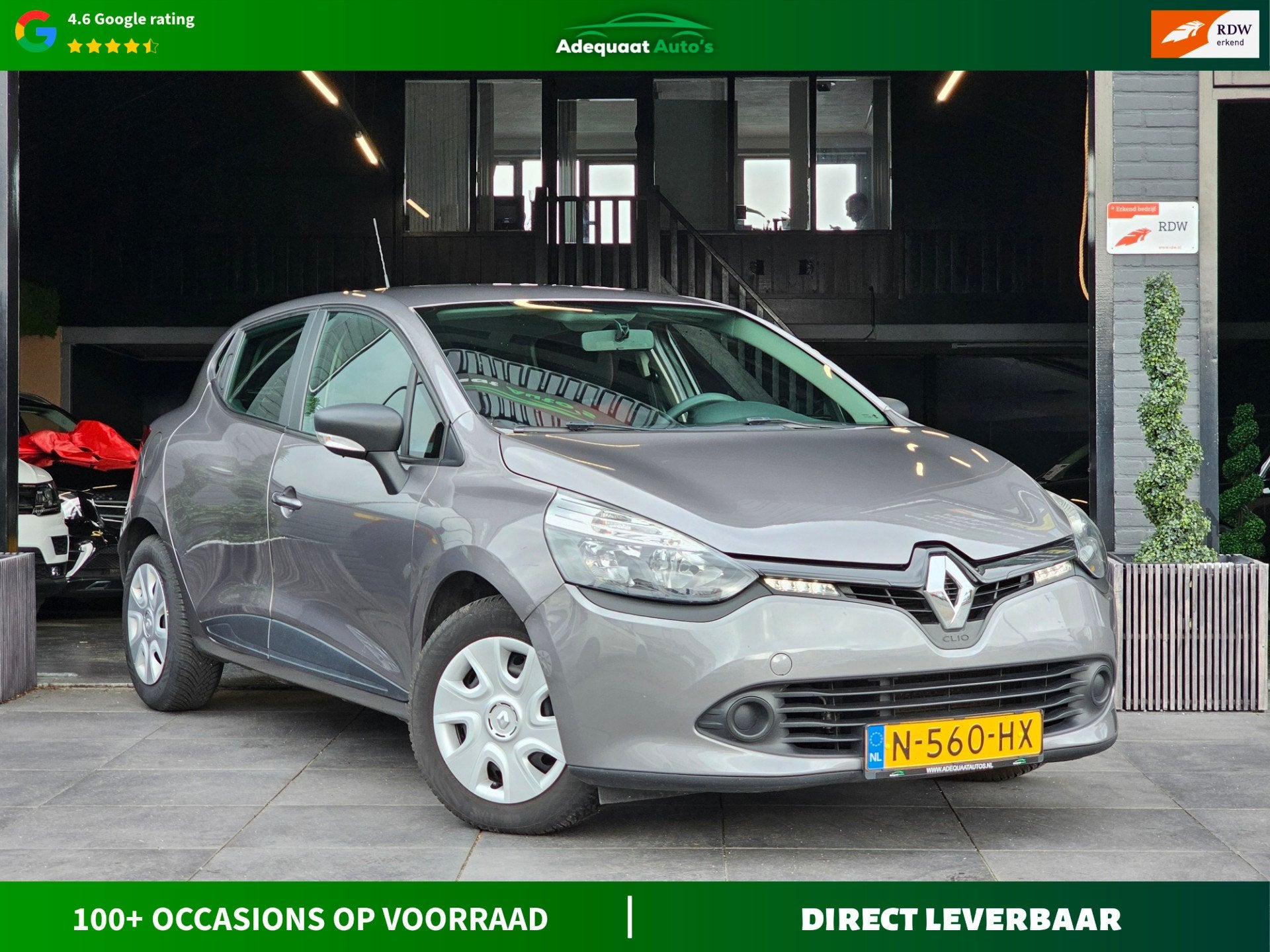 Renault Clio 1.2 Collection|Cruise|Airco|Bluetooth|Keyless, Voorwielaandrijving, Stof, Gebruikt, Met garantie (alle)