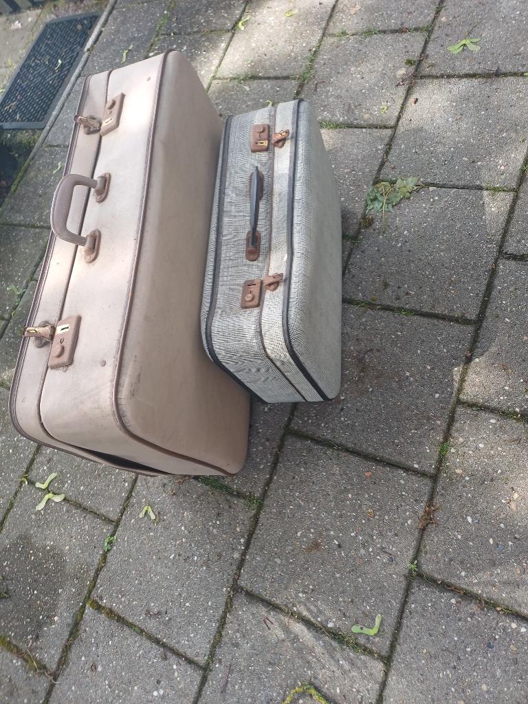Vintage koffers, Sieraden, Tassen en Uiterlijk, Koffers, Ophalen, Gebruikt, Overige materialen