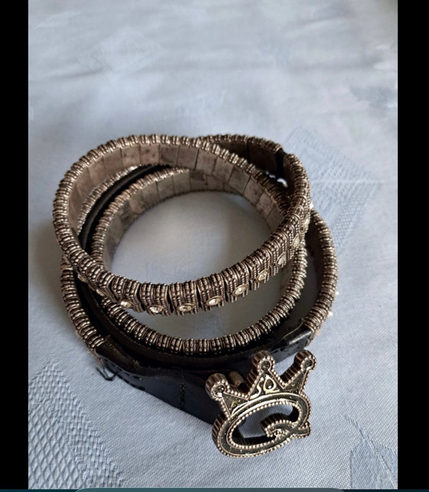 Ceintuur Save the Queen, Italië, Sieraden, Tassen en Uiterlijk, Verzenden, Gebruikt, Overige materialen