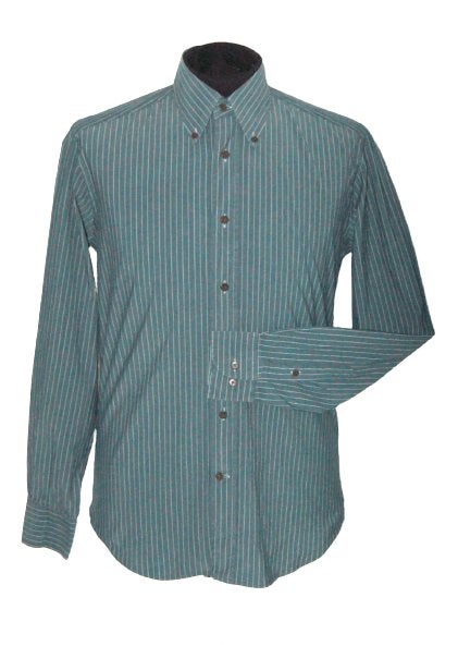 Canali Napoli gestreept overhemd, blauw/grijs, Mt. M, Zo goed als nieuw, Halswijdte 41/42 (L), Canali, Verzenden