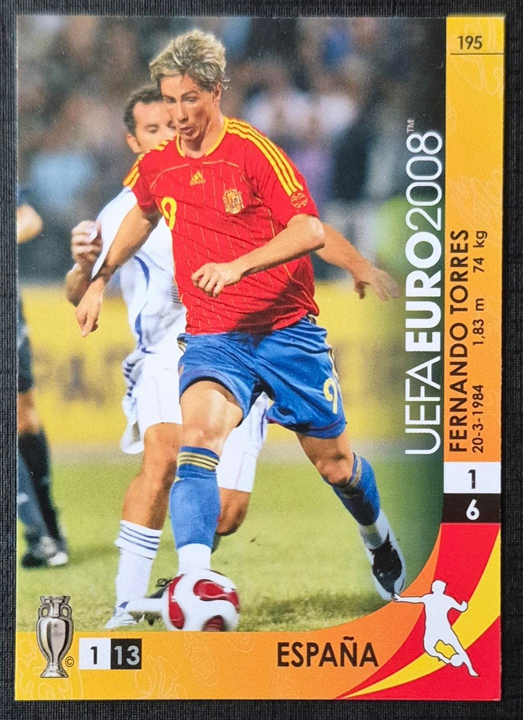 Panini Fernando Torres - Spanje, EK 2008, Ophalen of Verzenden, Zo goed als nieuw, Buitenlandse clubs, Poster, Plaatje of Sticker