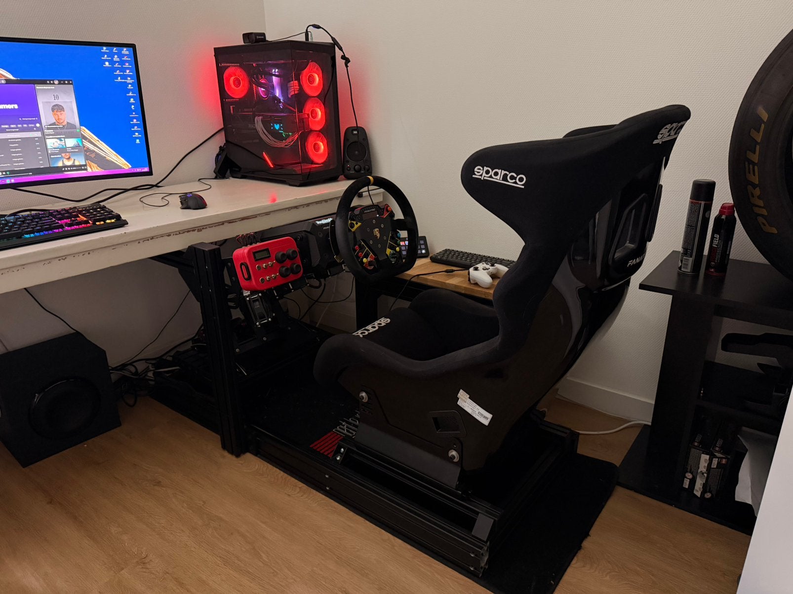 SimRig te koop Porsche GT3 stuur / Fanatec DD2., Ophalen, Zo goed als nieuw