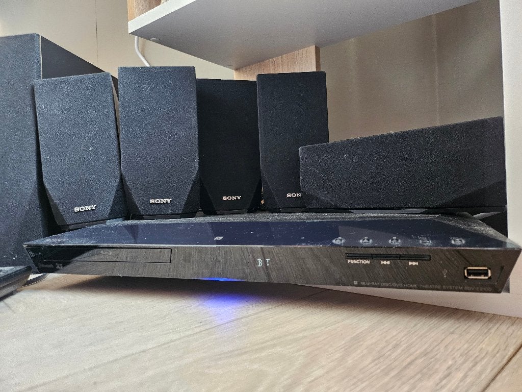 Sony Blueray Home Theatre-BDV E2100 5.1, Ophalen, Soundbar, 70 watt of meer, Zo goed als nieuw