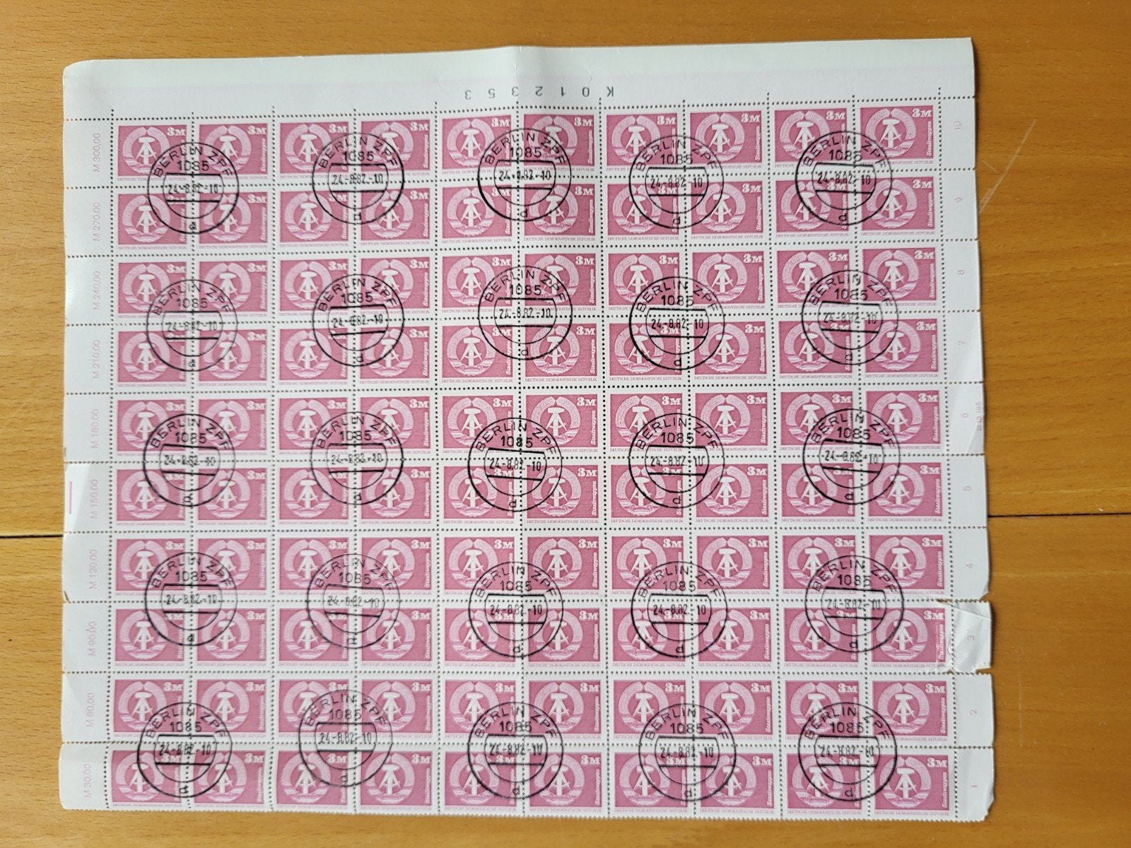 DDR Postzegels - Gestempeld - 3M StaatsWappen, Verzenden