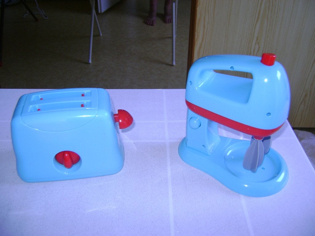 broodrooster gaat naar beneden en mixer met licht en geluid, Ophalen of Verzenden, Zo goed als nieuw, Kunststof, Speelkeuken-accessoire