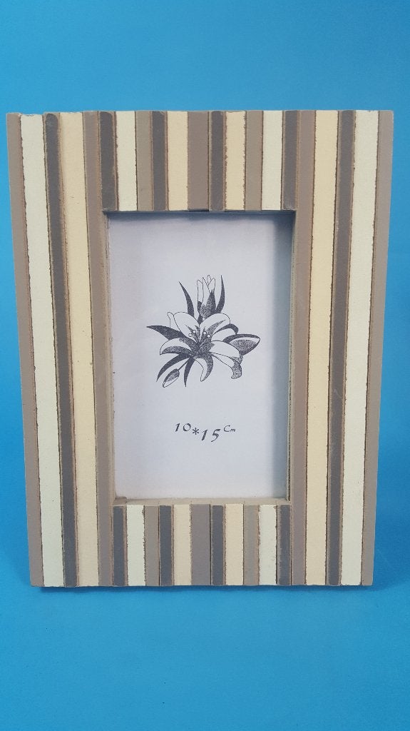 Brocante fotolijst, set van 3, houten latjes. Als nieuw. 5A9, Tweedehands verkoop, Tweedehands verkoop, Minder dan 50 cm, Gebruikt
