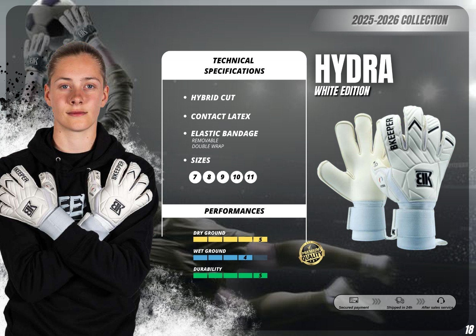 Bkeeper Hydra White Edition Keepershandschoenen, Maat XS of kleiner, Ophalen of Verzenden, Nieuw, Handschoenen