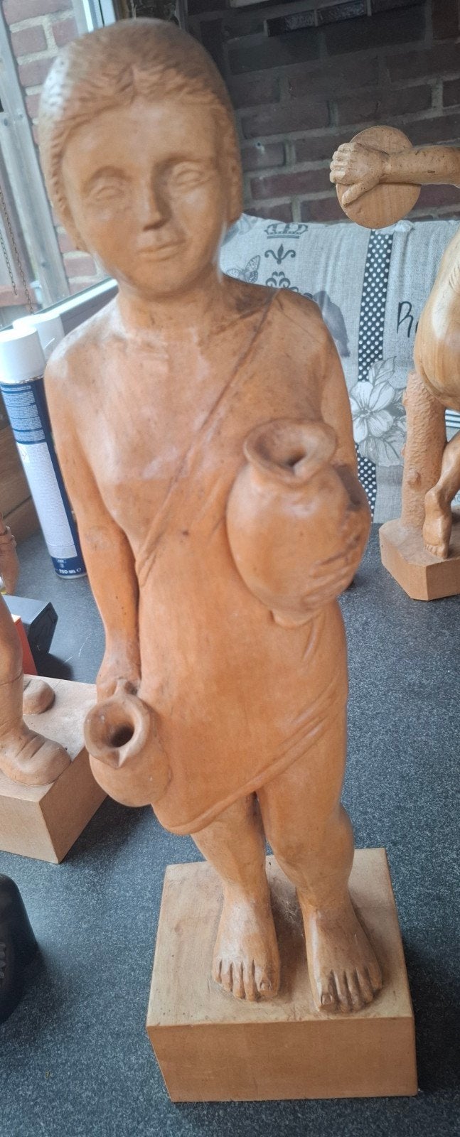 Houten beeld, Antiek en Kunst, Ophalen of Verzenden