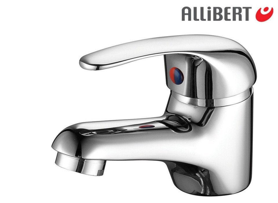 Allibert wastafelmengkraan met geïntegreerd afsluitsysteem, Doe-het-zelf en Verbouw, Ophalen of Verzenden, Nieuw, Chroom, Kraan