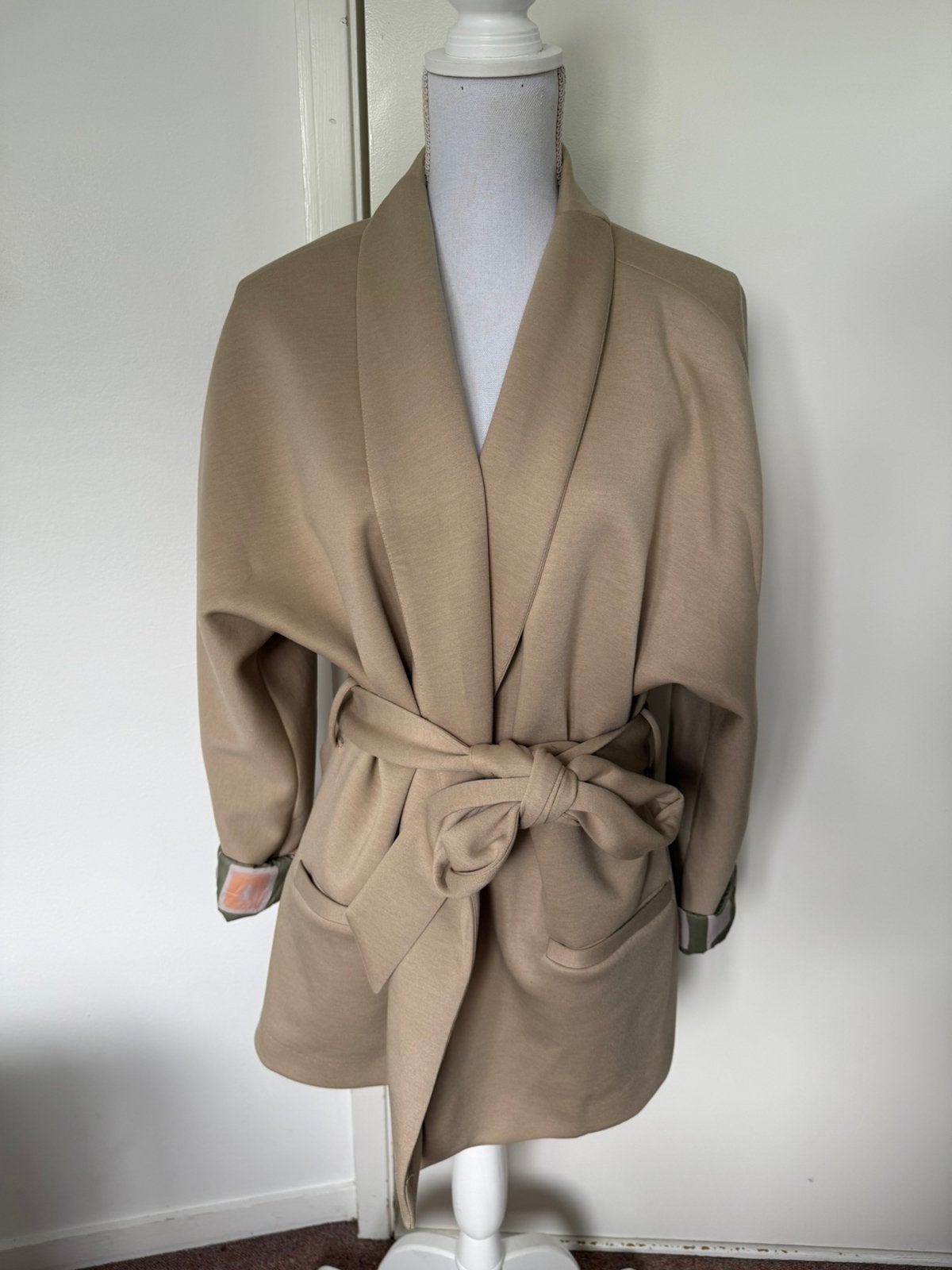NIEUWE beige zomerjas van Giacomo, maat XL, Kleding | Dames, Jassen | Zomer, Verzenden, Nieuw, Maat 46/48 (XL) of groter, Beige