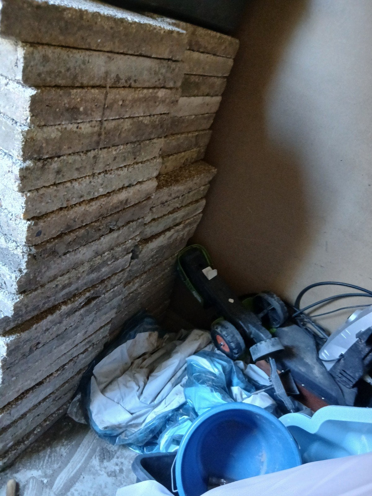 Tuin/grind  tegels, Ophalen, Gebruikt, Beton, Terrastegels