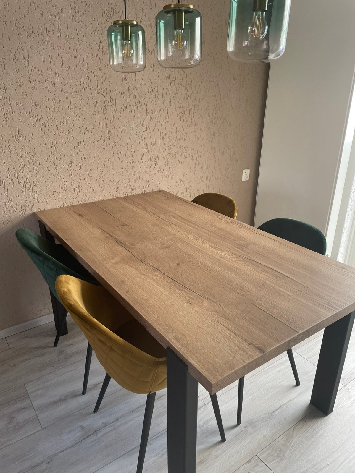 Eetkamertafel met 6 stoelen, Huis en Inrichting, Tafels | Eettafels, Ophalen, 200 cm of meer, 50 tot 100 cm, Zo goed als nieuw