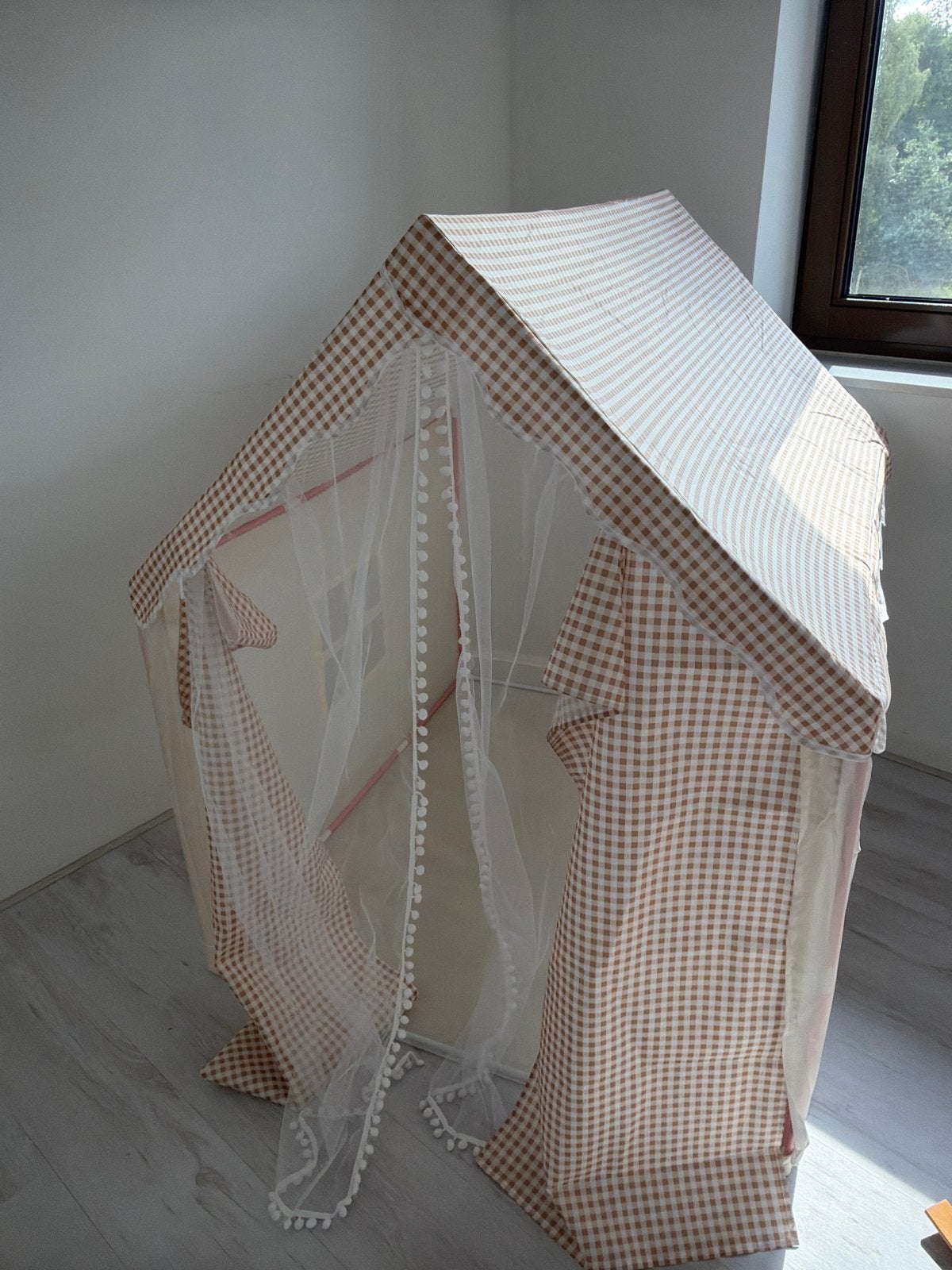 Speeltent voor kinderen - Huisje met ruitjespatroon, Ophalen, Nieuw, Overige materialen