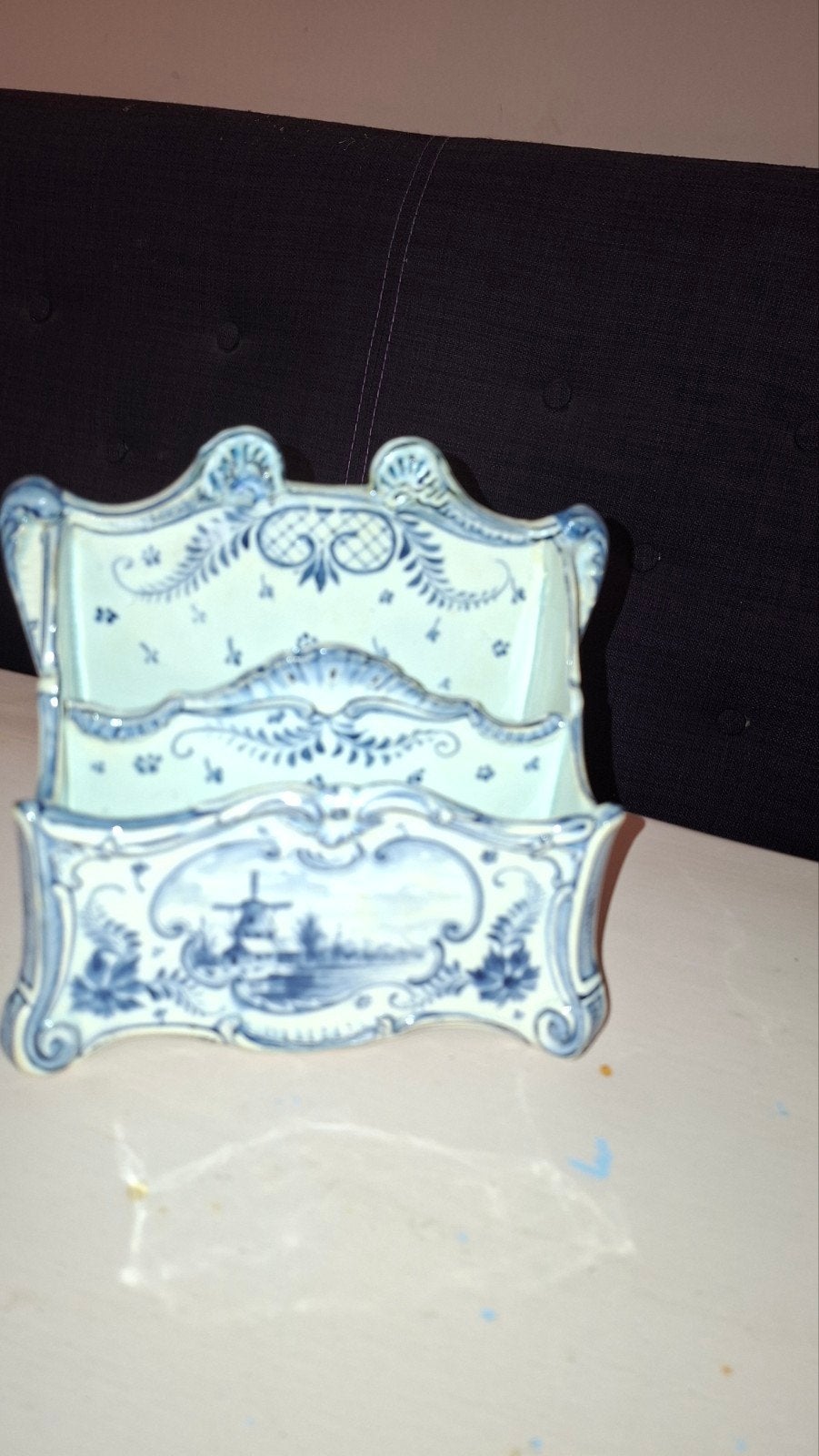 delftsblauw antieke brievenhouder, Ophalen of Verzenden, Gebruikt, Poppenhuis