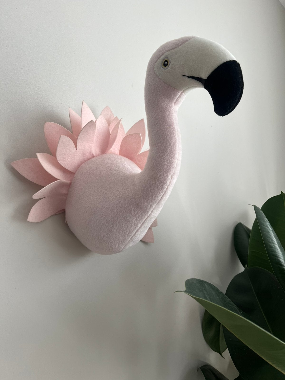 Roze Flamingo Wanddecoratie Sfeervolle Pluche Muurdecoratie, Ophalen, Zo goed als nieuw, Wanddecoratie