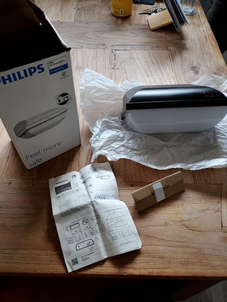 Philips bwc ledlamp, Tuin en Terras, Buitenverlichting, Kunststof, Minder dan 50 watt, Wandlamp, Nieuw