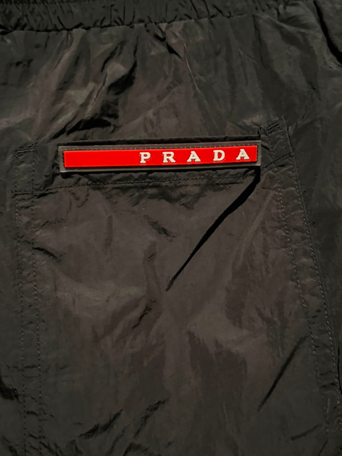 Prada zwemshort - Zwart, Kleding | Heren, Ophalen of Verzenden, Zo goed als nieuw, Maat 48/50 (M), Zwart