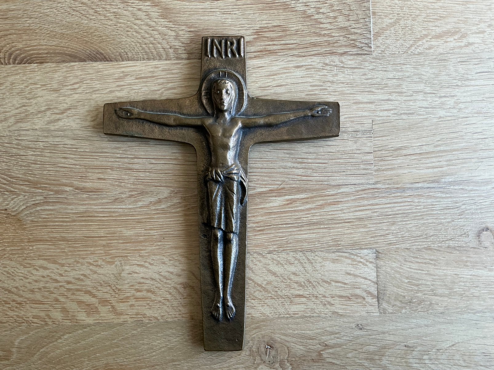 Kruisbeeld Corpus Christi Crusfix brons., Ophalen of Verzenden, Zo goed als nieuw, Beeld(je)