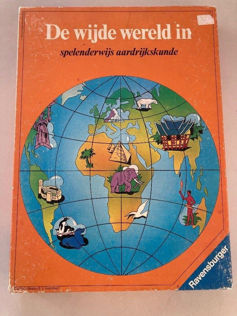 Ravensburger De wijde wereld in, topografie, vintage, Ophalen of Verzenden, Minder dan 500 stukjes, Zo goed als nieuw, Legpuzzel