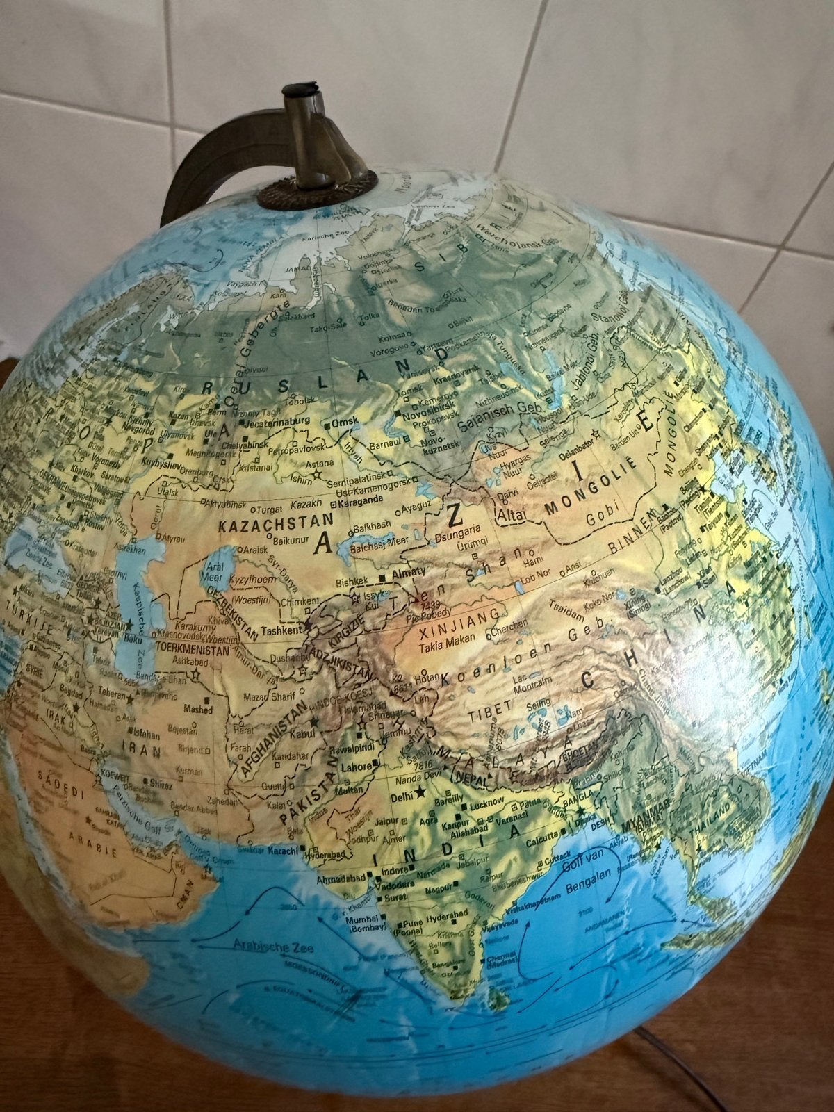 Verlichte Wereldbol ScanGlobe - Educatief & Decoratief, Gebruikt, Kunststof, Draaibaar, Ophalen of Verzenden