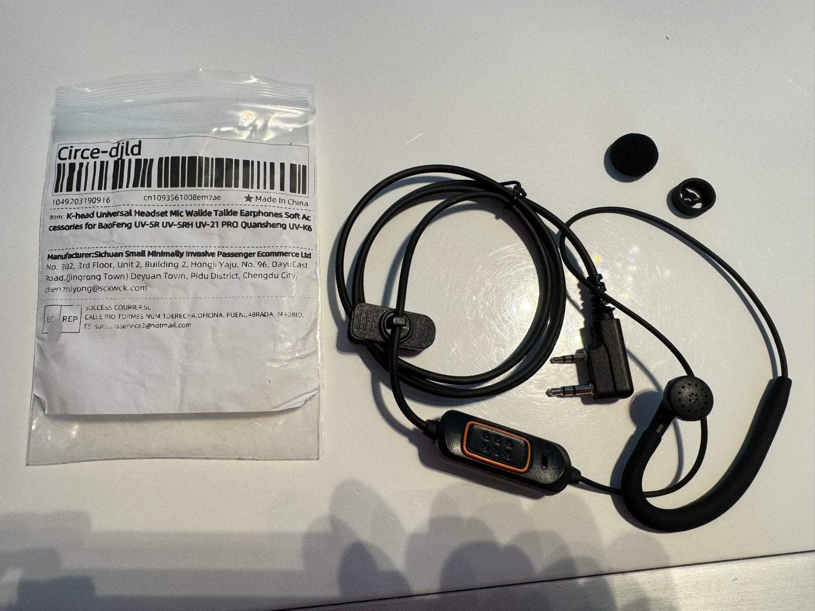 Universele Headset Mic Walkie Talkie Oortelefoon Baofeng, Ophalen of Verzenden, Nieuw