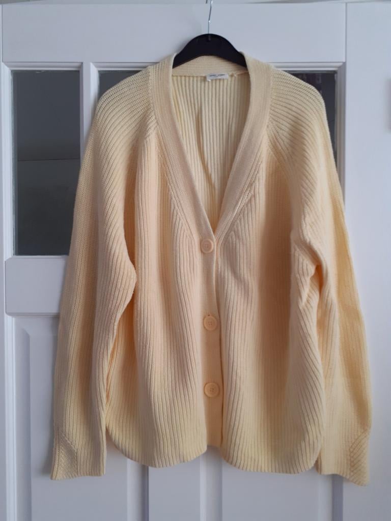 Gerry Weber pastel geel vest van bio katoen maat 42, Geel, Maat 42/44 (L), Ophalen of Verzenden, Zo goed als nieuw