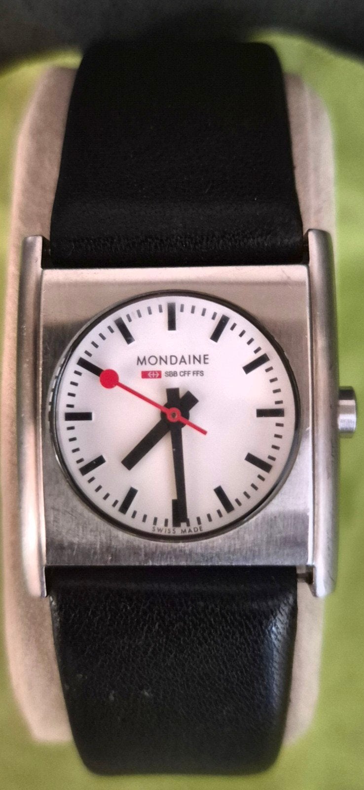 Mondaine Evo Cube horloge., Ophalen of Verzenden, Staal, Overige merken, 1960 of later