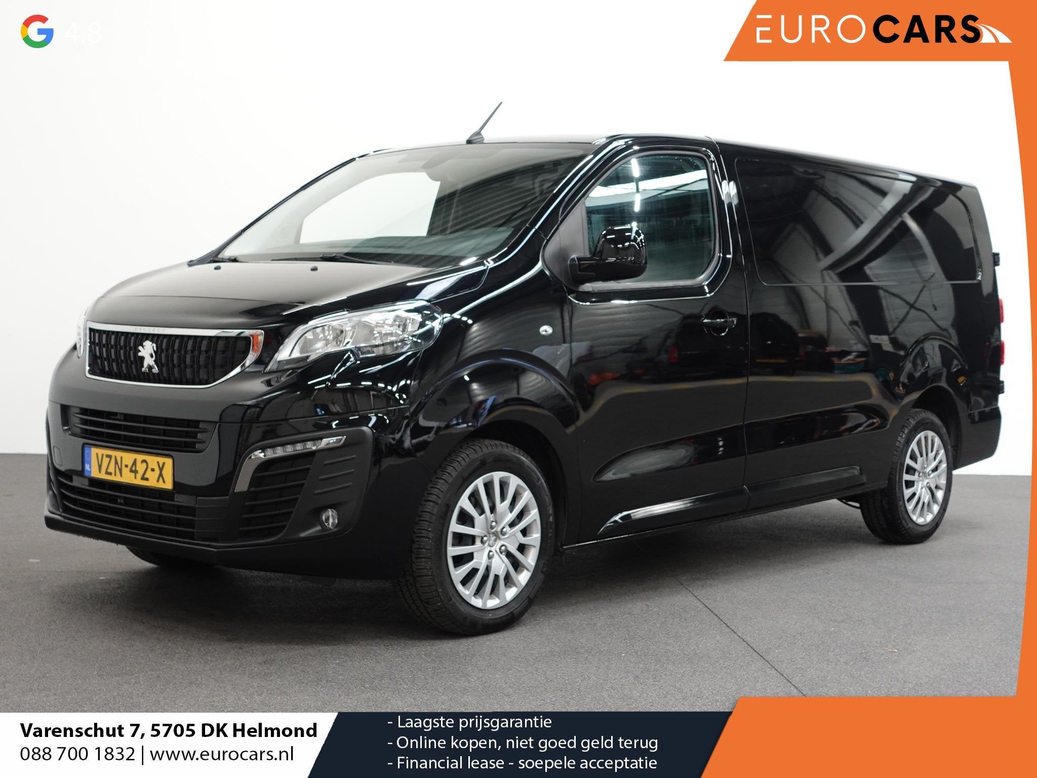 Peugeot Expert 145pk L3 Automaat Navigatie Trekhaak Carplay, Auto's, Stof, Gebruikt, 4 cilinders, 2500 kg